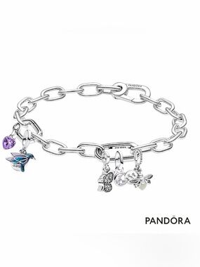New-Pandora ME Small-Link Chain Bracelet w/5 Pandora ME Charms. MSRP $355